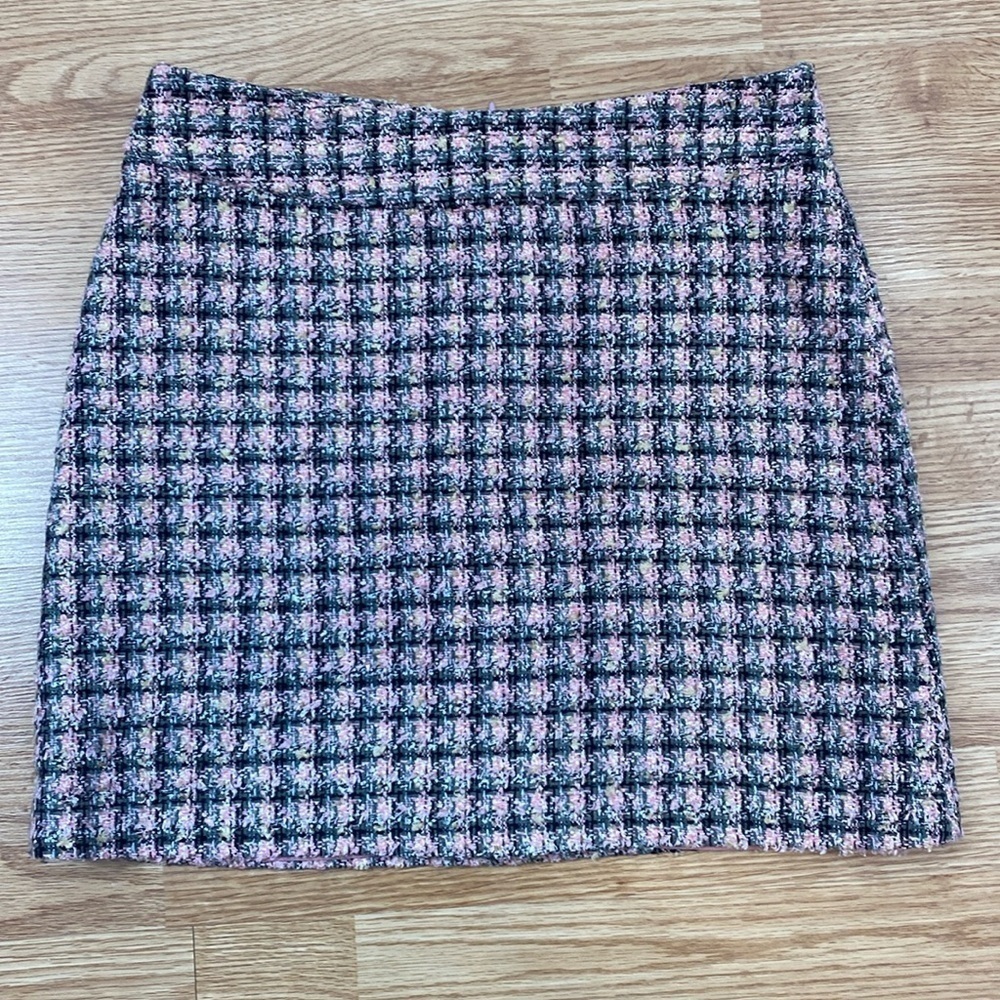 Pink Tweed Mini Skirt